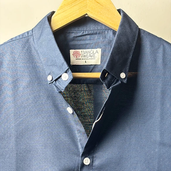Classic Navy Blue Button-Down Shirt
